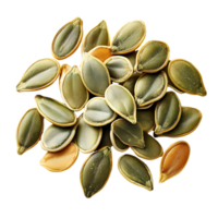 pumpkin seeds pile on transparent background. png