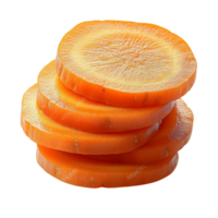 stack of sliced carrots on transparent background png