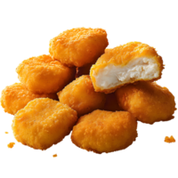chicken nuggets pile on transparent background png