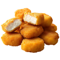 chicken nuggets pile on white background png