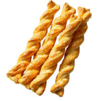 cheese straws, golden pastries isolated on black png