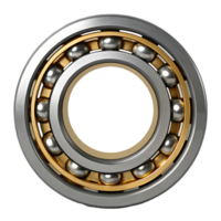 Close up of a ball bearing, showcasing its intricate design and precision engineering. png
