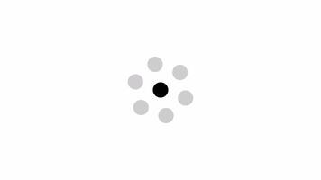 loading animation with minimalist dots in motion video