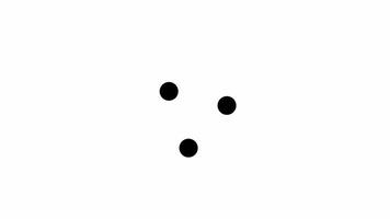 animation of dots loading progress indicator with rotating triangle shape video
