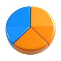 3D pie chart showing data segments. png