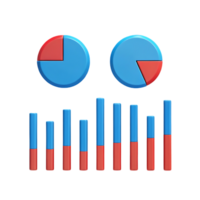 3D charts and graphs, business data visualization png