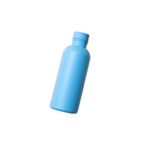 Light blue bottle mockup, isolated on transparent background. png