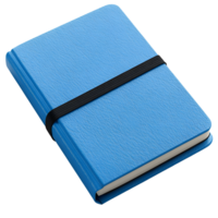 Small Blue Notebook with Elastic Closure - Isolated on transparent Background png