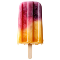 Delicious Two-Tone Fruit Popsicle on transparent Background png