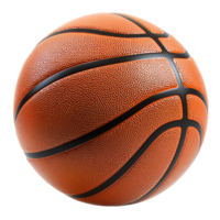 Close-up of a Classic Orange Basketball on a transparent Background png