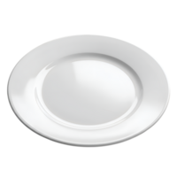 Empty White Dinner Plate, Isolated on transparent Background png