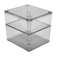 Transparent Stackable Modular Storage Box Ideal for Organization and Display png
