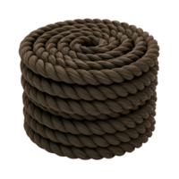 Stack of Brown Coiled Rope Nautical Texture Background png
