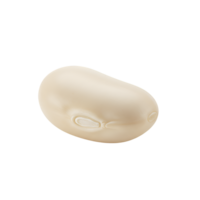 Single White Bean Macro Photograph Isolated on Transparent Background png