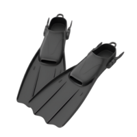 Pair of Black Diving Fins Isolated on Transparent Background png