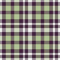 Metallic Lichen and Light Eggplant Seamless Tartan Textile Design vector