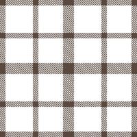 Modern Seamless Tartan in Bright Charcoal Grey tones Textile Design vector