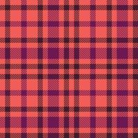 Modern Seamless Tartan in Light Grapefruit tones Textile Design vector