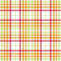 Deep White and Iridescent Tangerine Seamless Tartan Textile Design vector