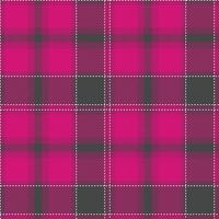 Rich Charcoal Grey and Metallic Deep Magenta Seamless Tartan Textile Design vector