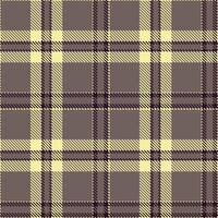 Metallic Light Tan Seamless Tartan with Muted Medium Grey accents Textile Design vector