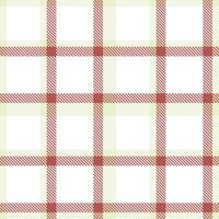 Bright Eggshell and Rich White Seamless Tartan Textile Design vector