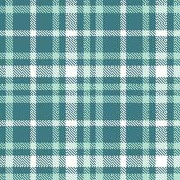 Modern Vivid Deep Aqua Seamless Tartan Textile Design vector