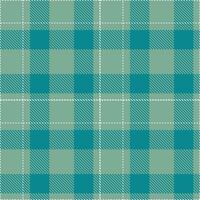 Modern Neon Greyish Teal Seamless Tartan Textile Design vector