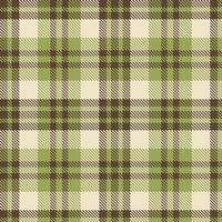 Deep Dark Taupe Seamless Tartan with Soft Khaki accents Textile Design vector
