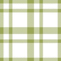 Dusty Khaki Seamless Tartan with Soft White accents Textile Design vector