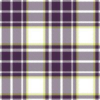 Light White and Muted Eggplant Seamless Tartan Textile Design vector