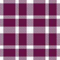 Muted White and Light Plum Seamless Tartan Textile Design vector