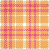 Muted Apricot and Iridescent White Seamless Tartan Textile Design vector