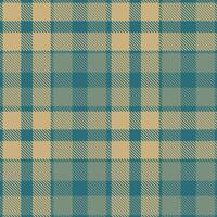 Dusty Petrol and Light Toupe Seamless Tartan Textile Design vector