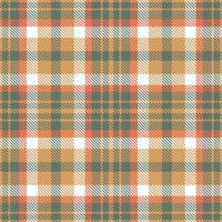 Cool Camel and Bright Medium Grey Seamless Tartan Textile Design vector
