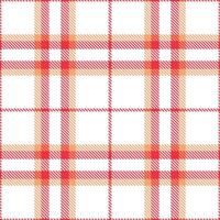 Modern Seamless Tartan in Dark Neon Red tones Textile Design vector