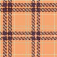 Modern Seamless Tartan in Muted Peach tones Textile Design vector