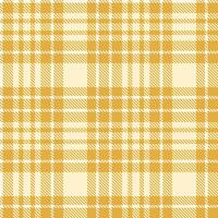 Modern Seamless Tartan in Warm Macaroni And Cheese tones Textile Design vector