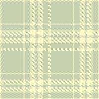 Dusty Egg Shell and Vivid Beige Seamless Tartan Textile Design vector