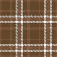 Modern Soft Cocoa Seamless Tartan Textile Design vector