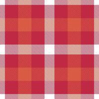 Modern Seamless Tartan in Soft Rose Red tones Textile Design vector
