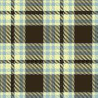 Muted Cool Grey and Deep Light Tan Seamless Tartan Textile Design vector