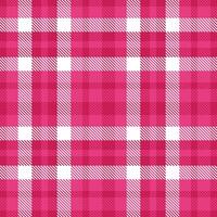 Modern Seamless Tartan in Cool Raspberry tones Textile Design vector