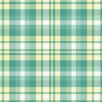 Neon Egg Shell Seamless Tartan with Muted Dull Teal accents Textile Design vector