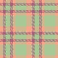 Light Light Salmon Seamless Tartan with Muted Mauve accents Textile Design vector