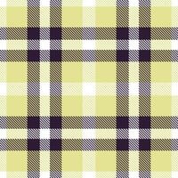 Metallic White Seamless Tartan with Iridescent Light Khaki accents Textile Design vector