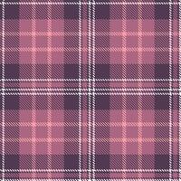 Deep Dirty Purple and Soft Mauve Seamless Tartan Textile Design vector