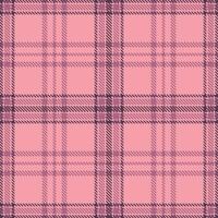 Modern Seamless Tartan in Deep Soft Pink tones Textile Design vector