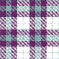 Deep Greyish Teal and Iridescent Grape Purple Seamless Tartan Textile Design vector