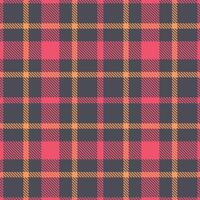Iridescent Charcoal Grey Seamless Tartan with Warm Watermelon accents Textile Design vector